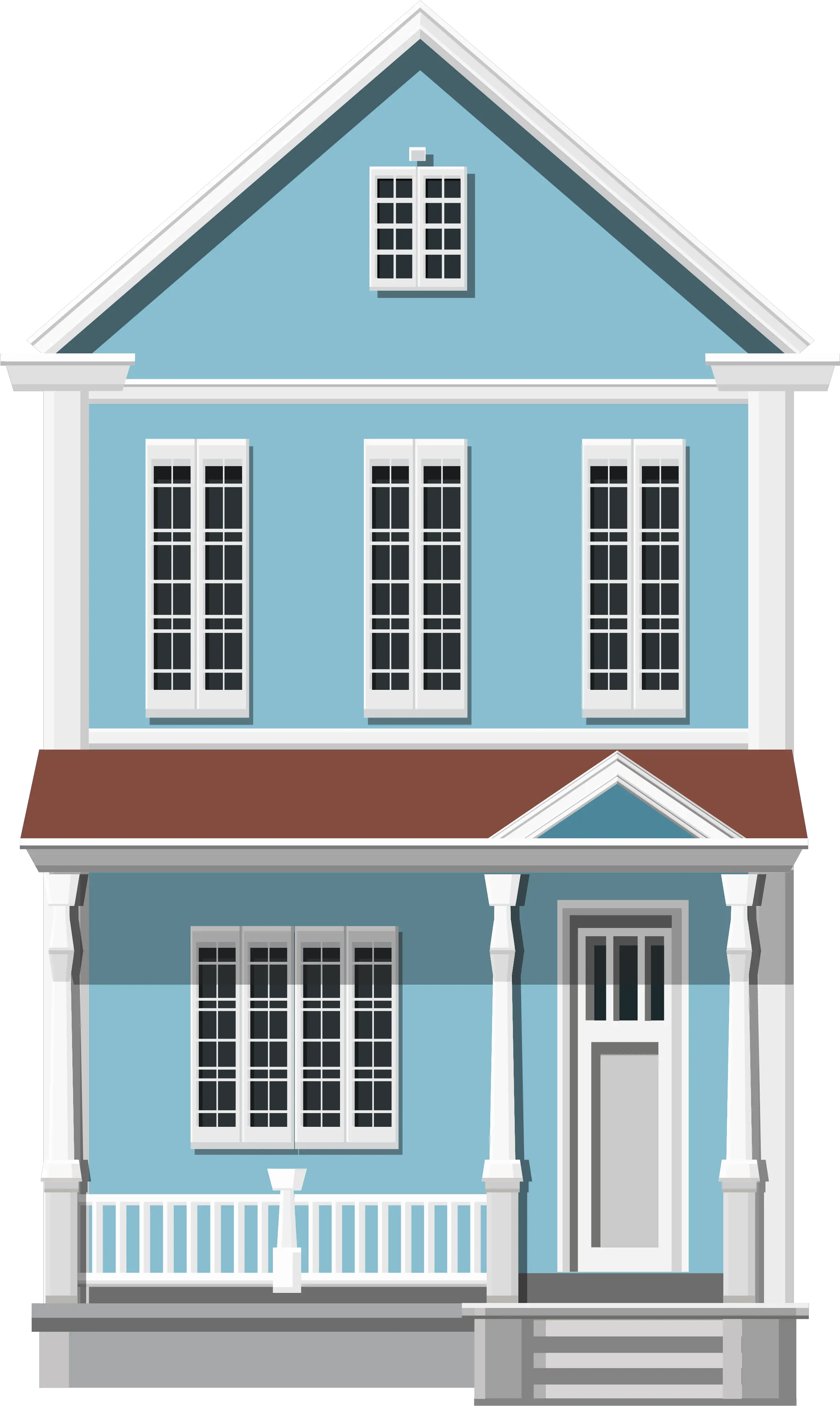 Blue House Png Clip Art European House Png