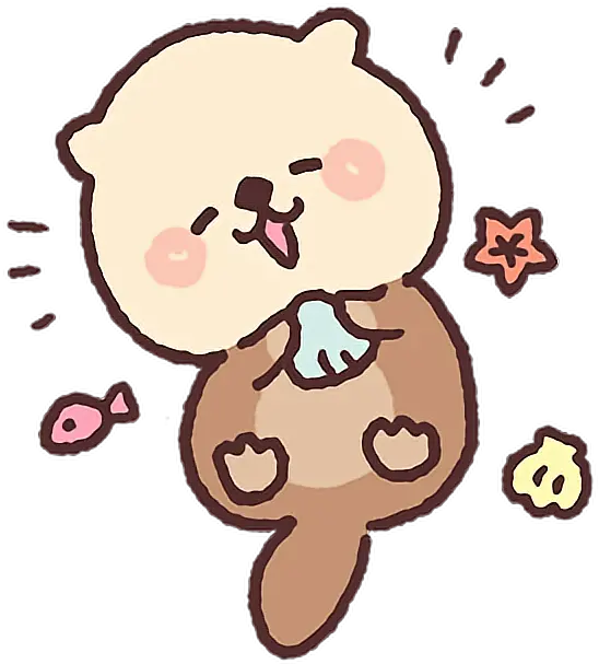 seaotter otter kawaii cute anime freetoedit Sea Otter Drawing Cute