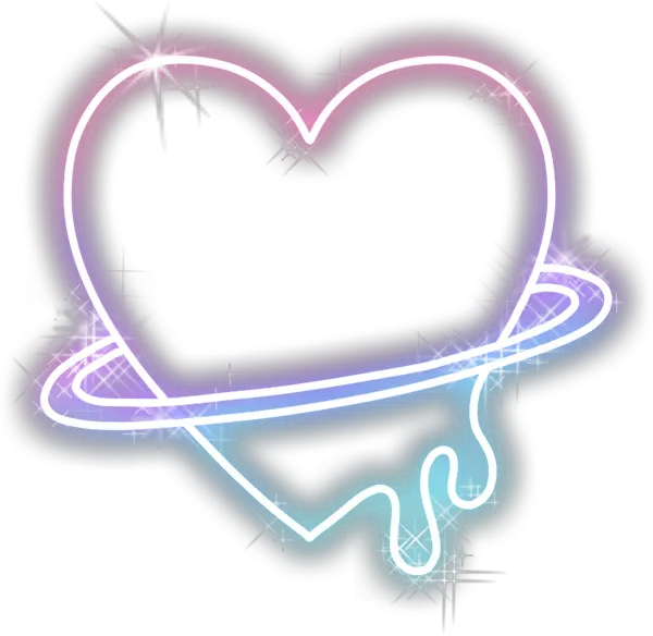 love planet rainbow colorful galaxy frame lightning Transparent Heart With Halo