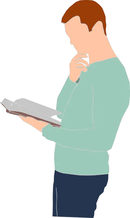 Transparent Studying Png Men Holding A Book