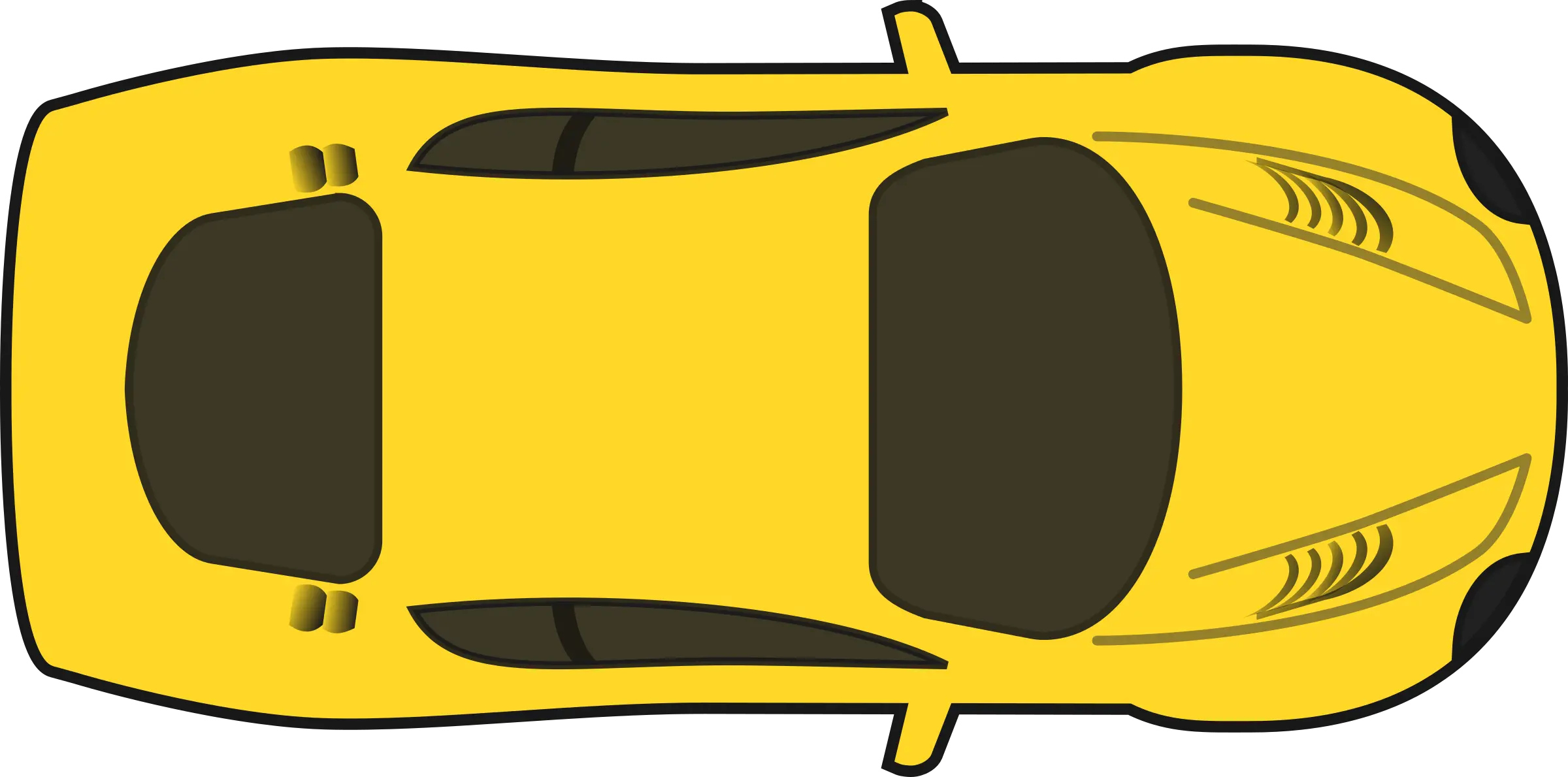 Yellow Racing Car Clip Arts Race Car Top Down