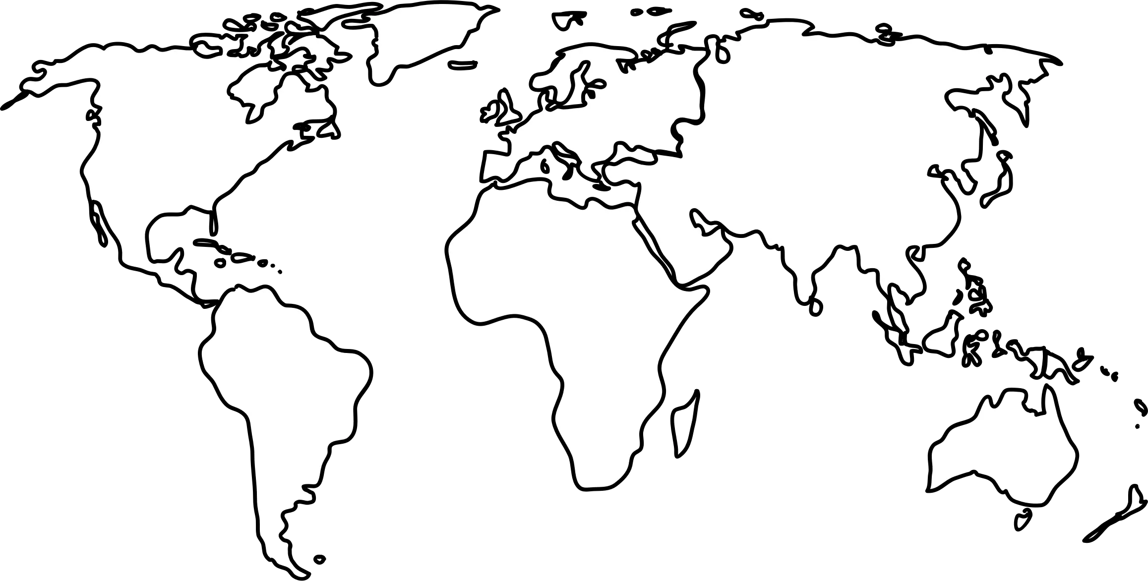 World Map Vector Clipart Tracing Map Of The World