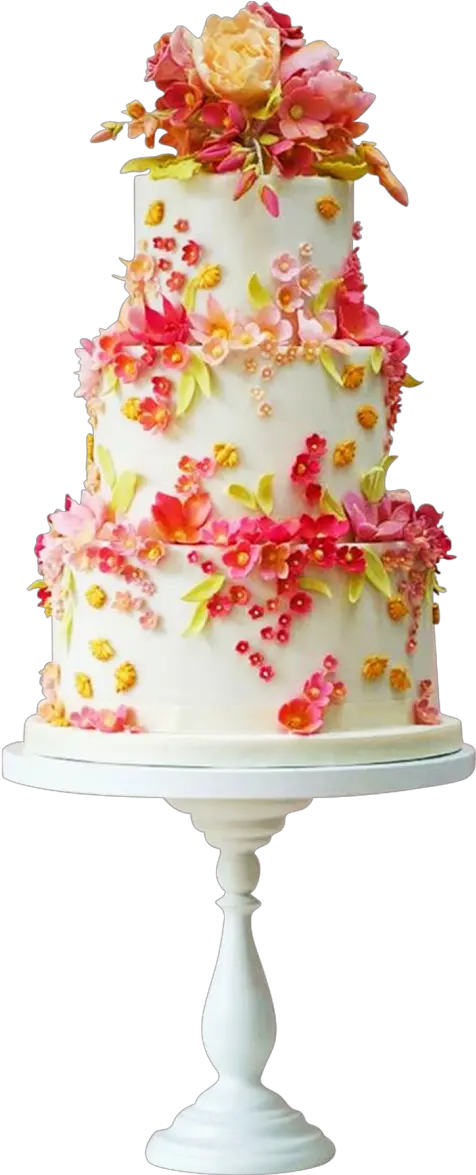 Wedding Cake Png Floral 3 Tier Cake