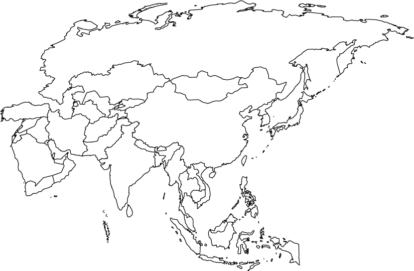Blank Map Of Asia