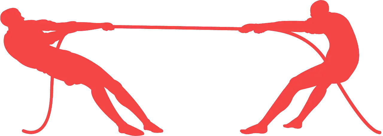 Tug Of War Silhouette