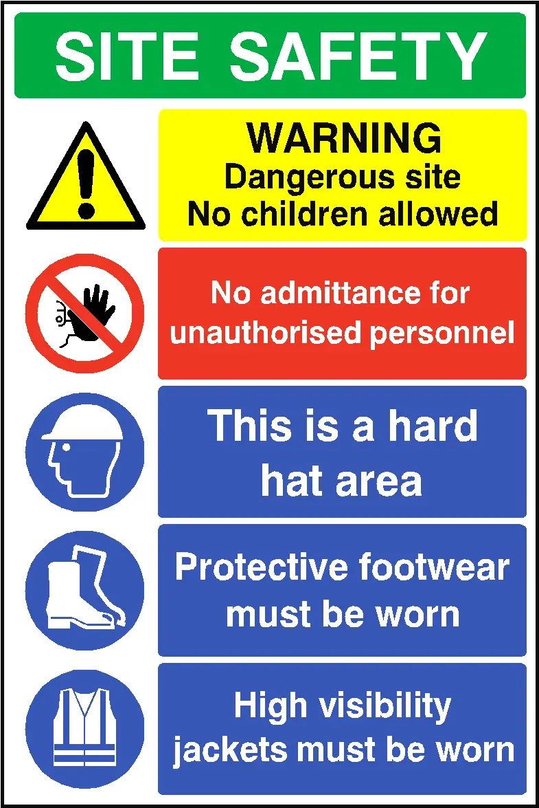 Construction Site Safety Sign Construction Site Entrance Signs