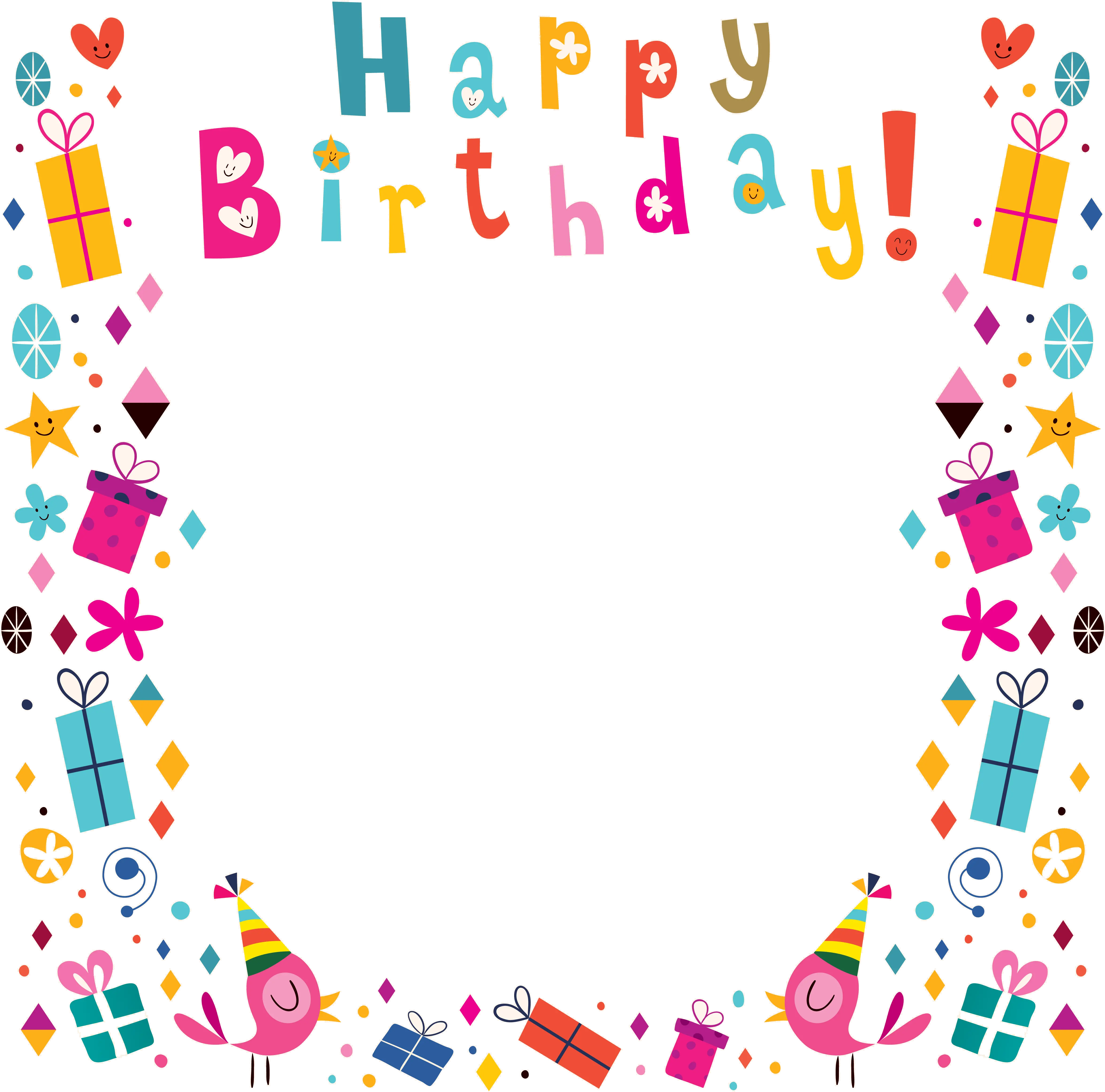 Birthday Greeting Card Clip Art Birthday Border