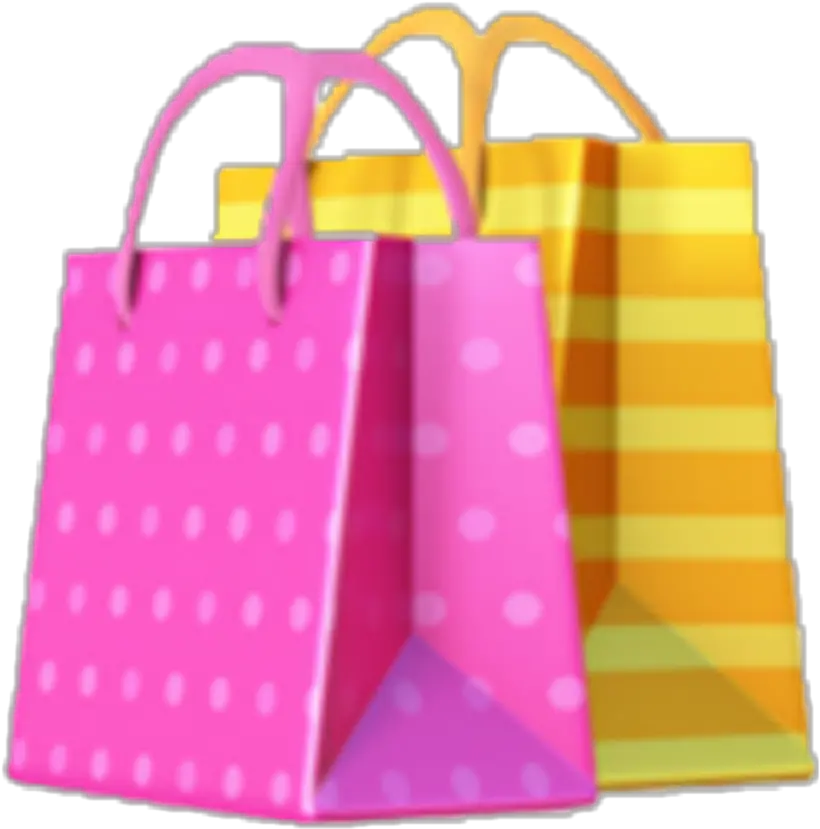 emoji sac rose yellow jaune pink course Shopping Bag Emoji Whatsapp