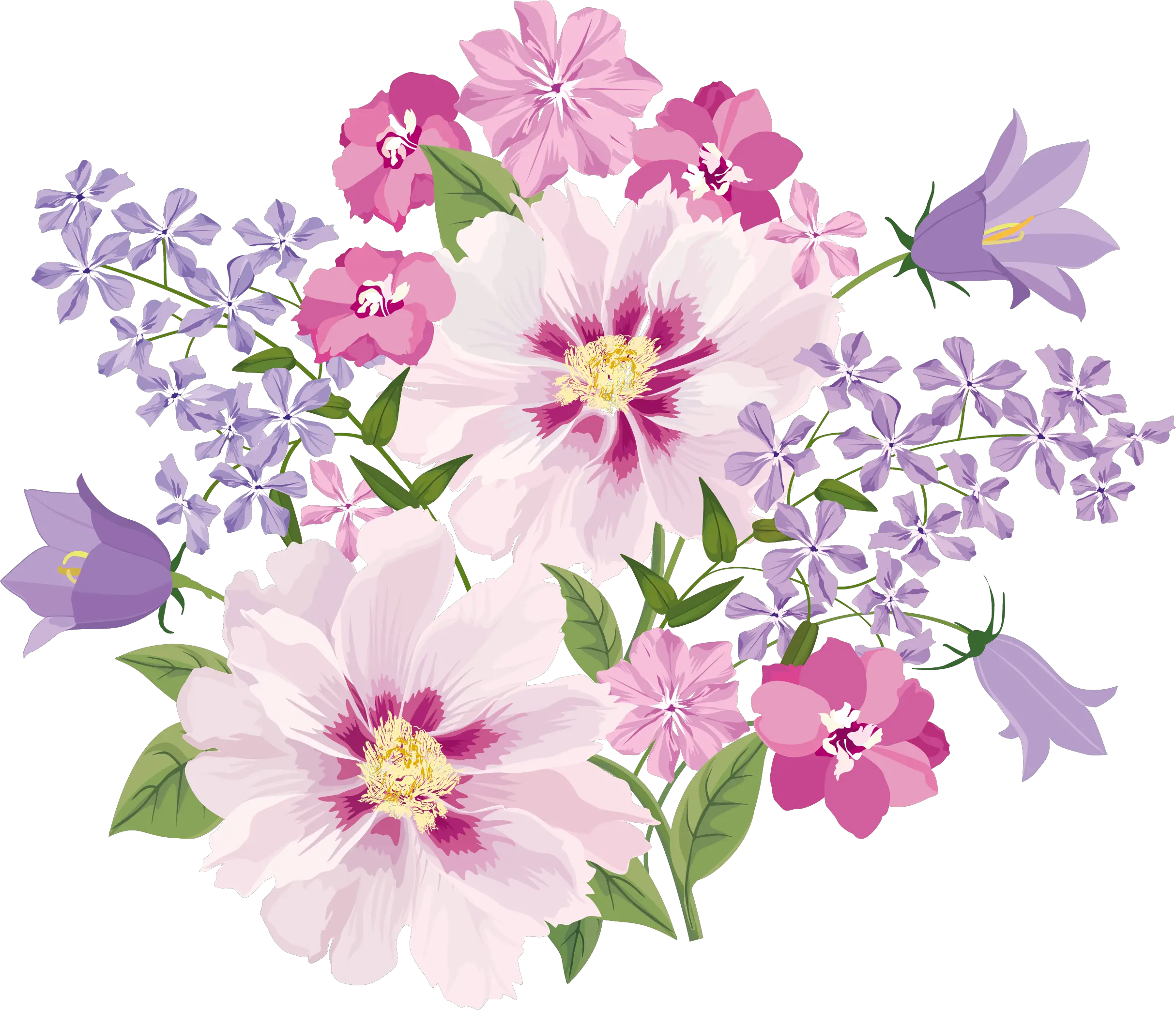 Clip Art Freedesignfile Com Floral Pinterest Purple Flower Vector Png