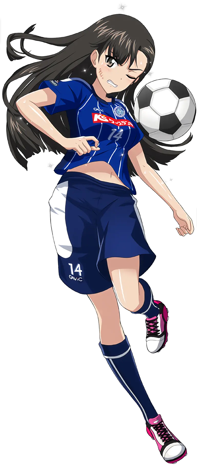 Anime Girl Playing Soccer