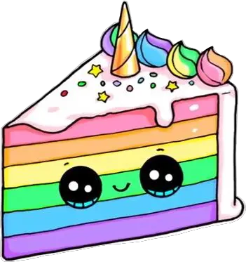 sticker unicorn emoji cute love rainbow cakestars Kawaii Cute Rainbow Unicorn