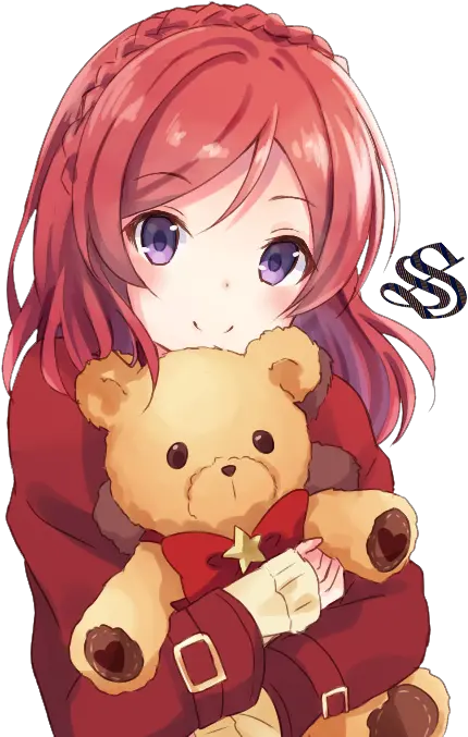 Cute Anime Girl With Red Hair