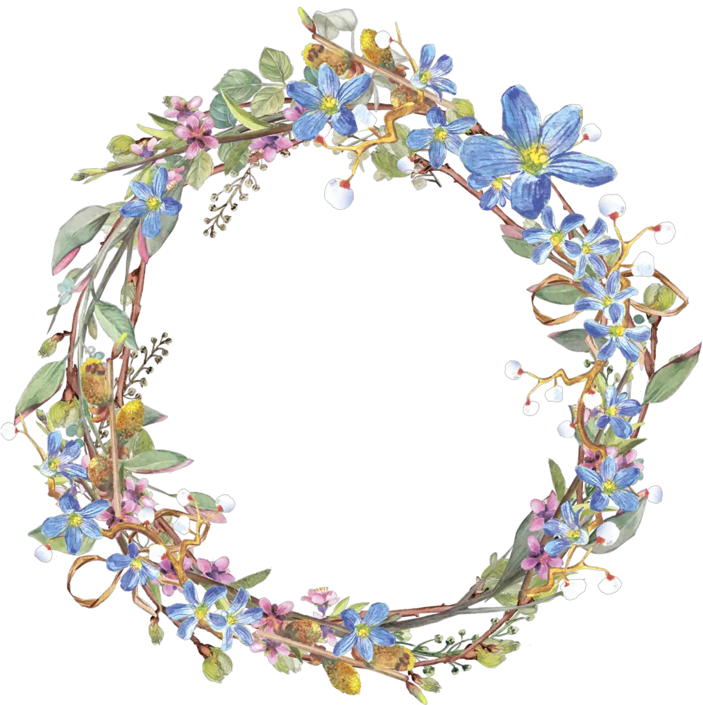 Banner Freeuse Transparent Wreath Twig Water Color Floral Wreath Free