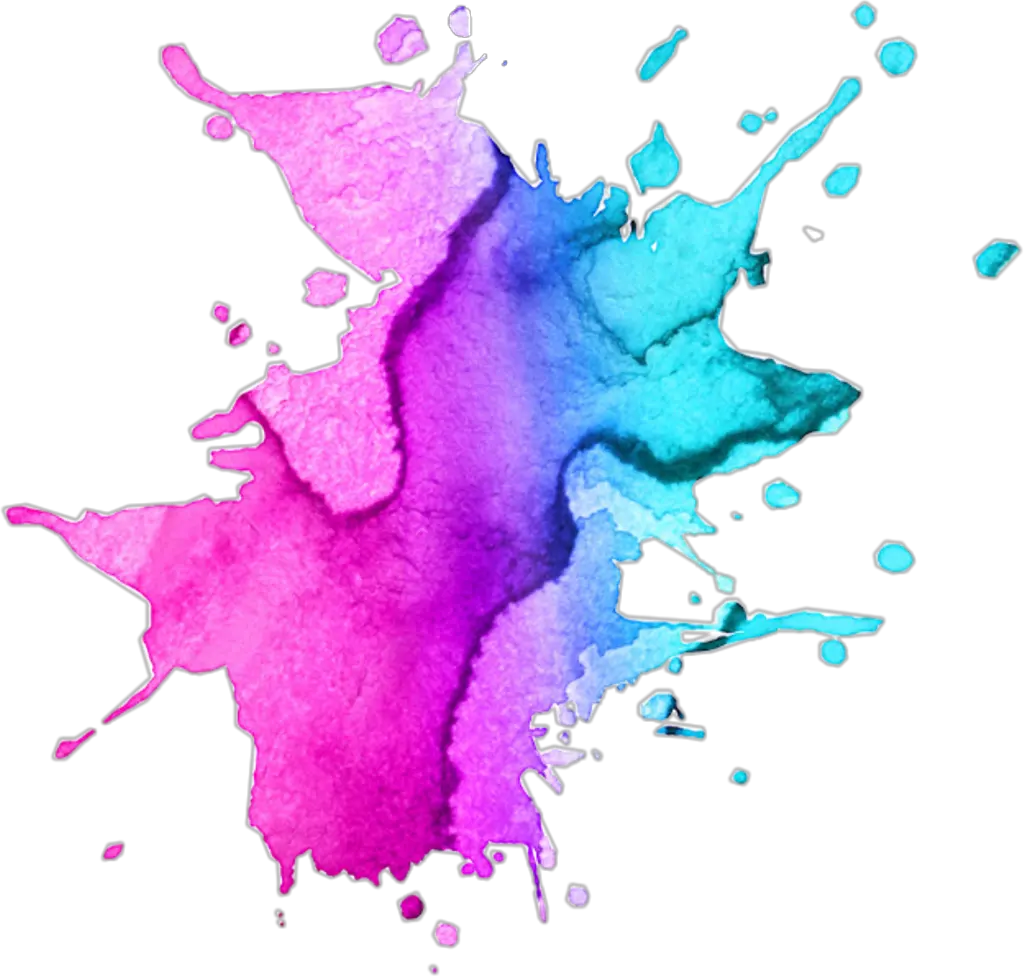 pink purple watercolor colour blue paint splatter