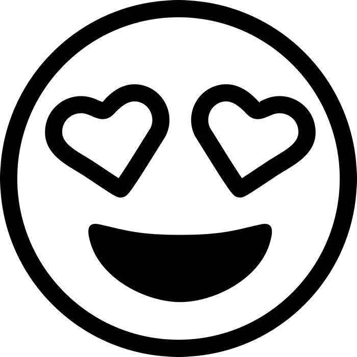 Emoji Eyes Png Love Emoji Black And White