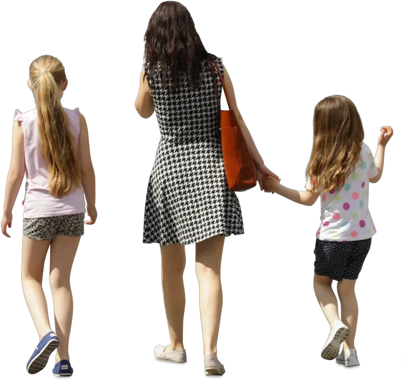 Www Mrcutout Com A - People Walking Away Family Walking Png