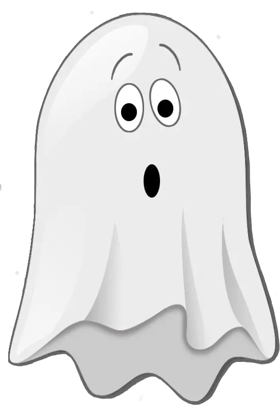 Scared Little Ghost Clip Art Halloween Ghost With Black Background