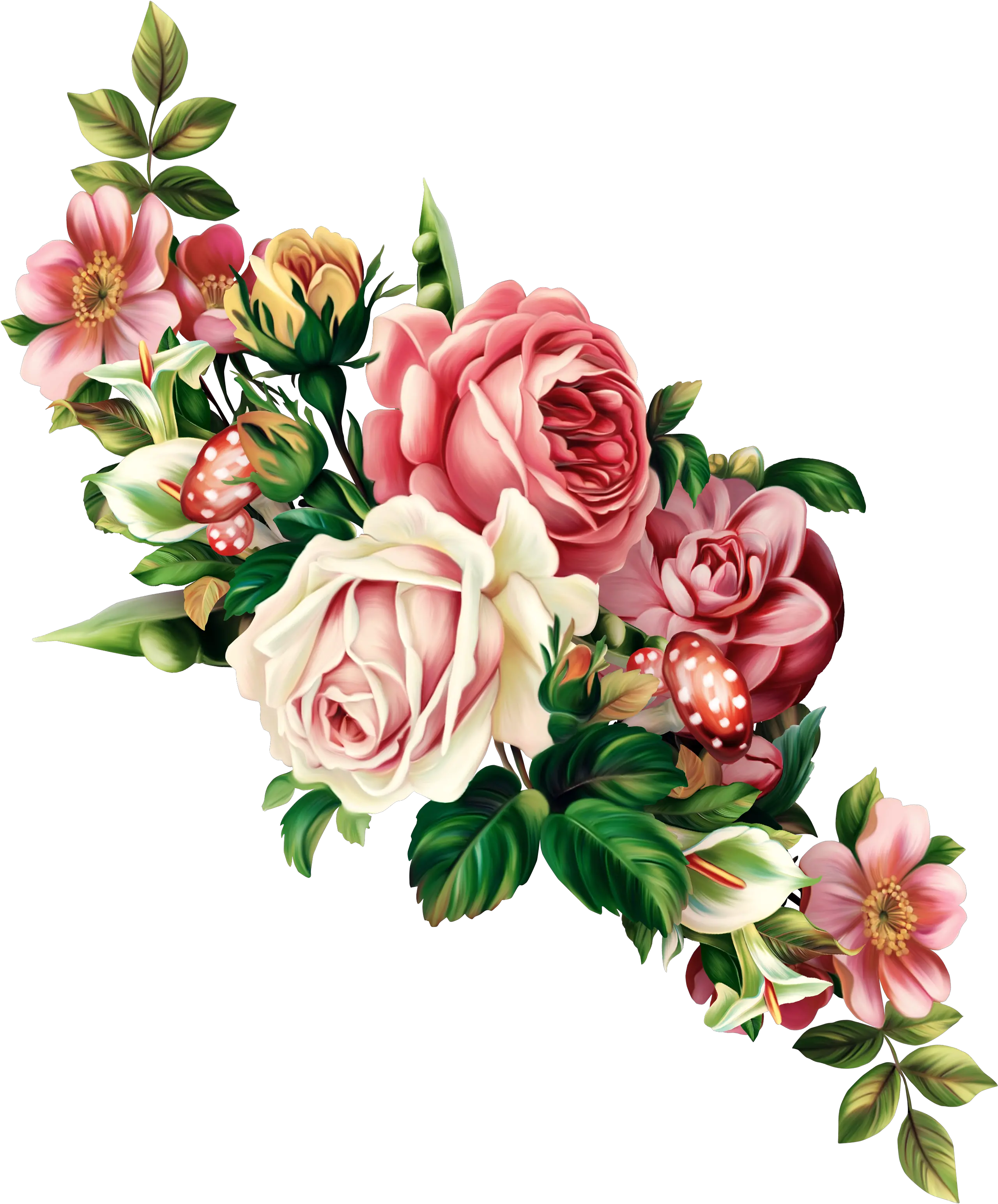 Vintage Roses Png