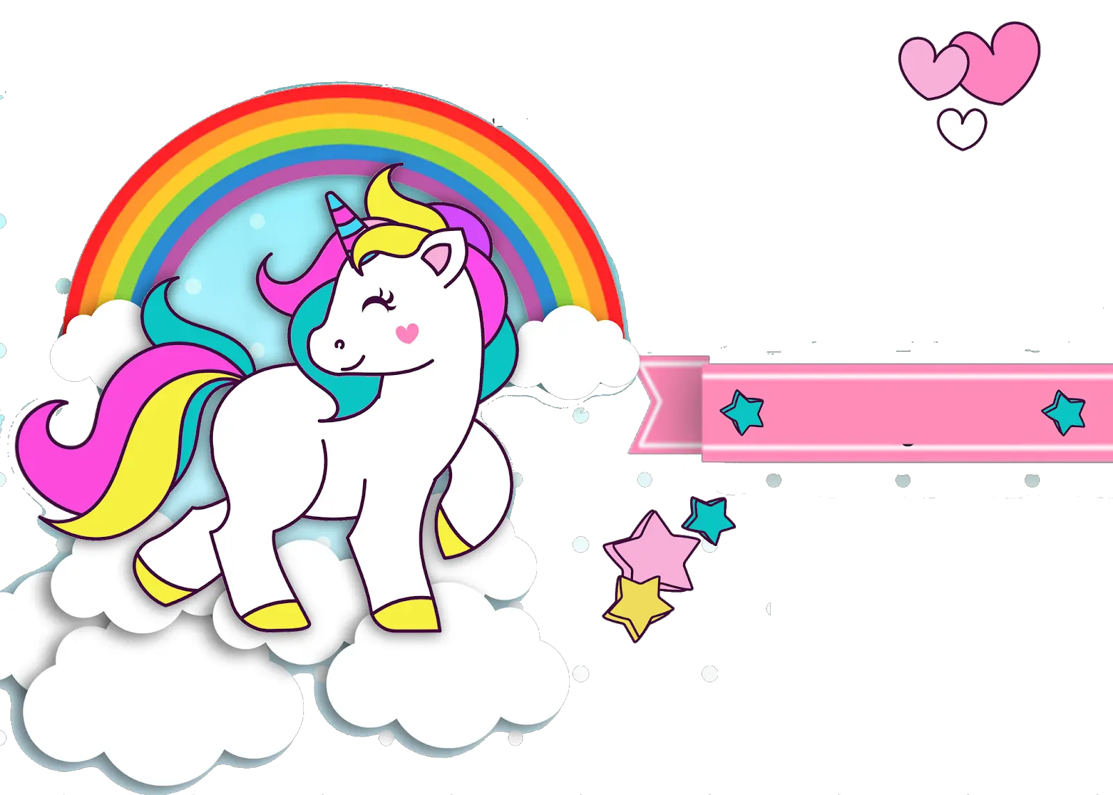 Ajd Papelarroz Nuvem Arco Iris Unicornio Png