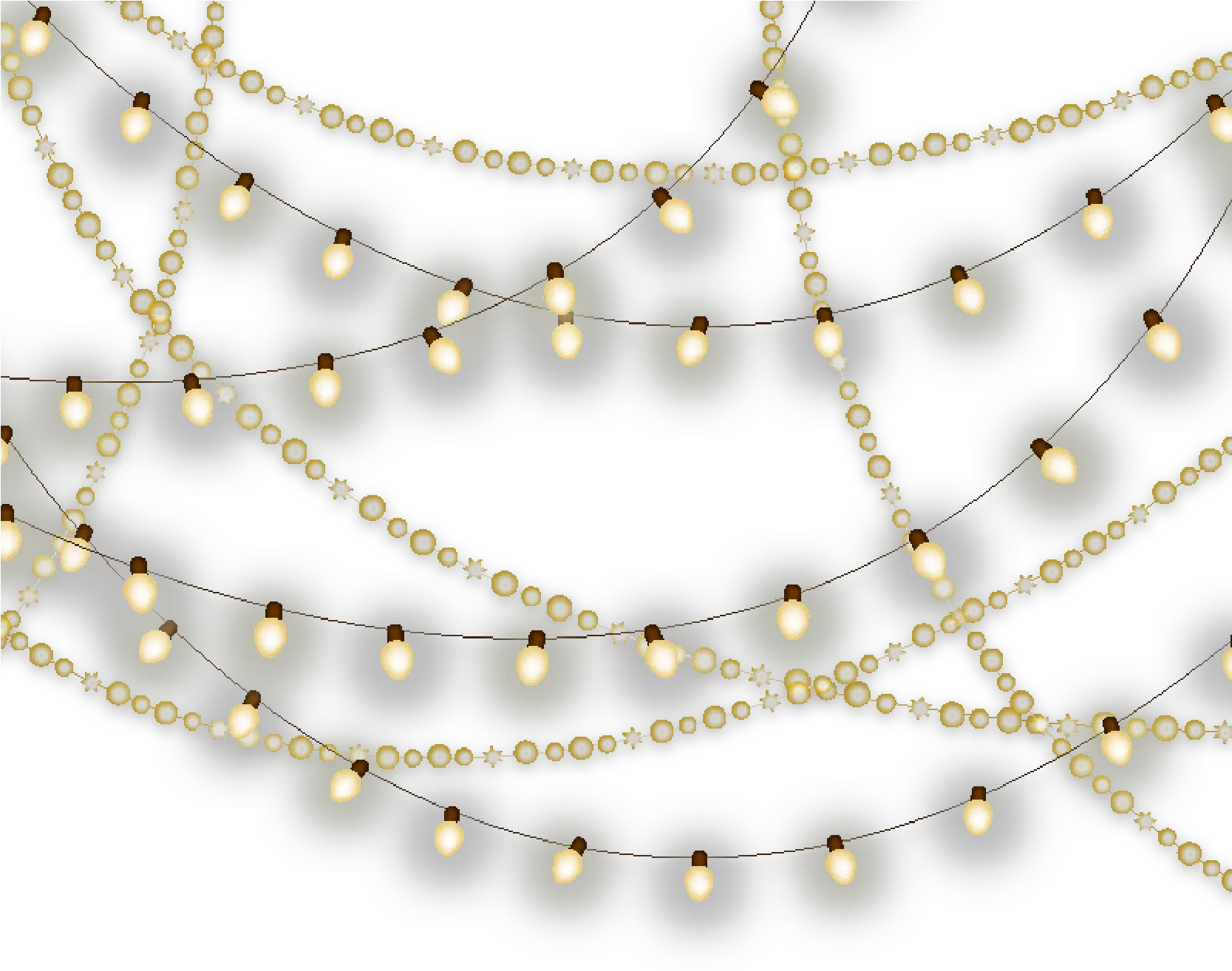White Christmas Lights Png Transparent Background Chain- Transparent Background String Lights Png