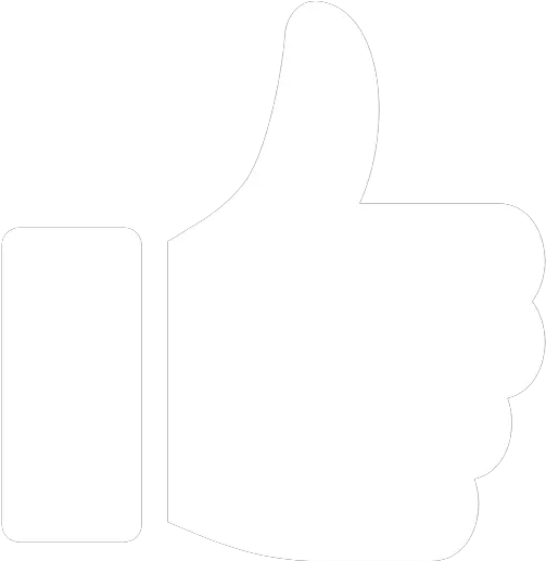 Thumb Up Facebook Like Icon White