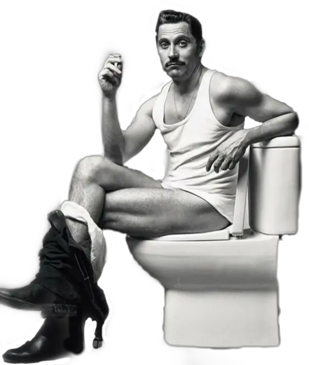 blackandwhite guy dude man toilet sitting throne Man Sitting On Toilet Png