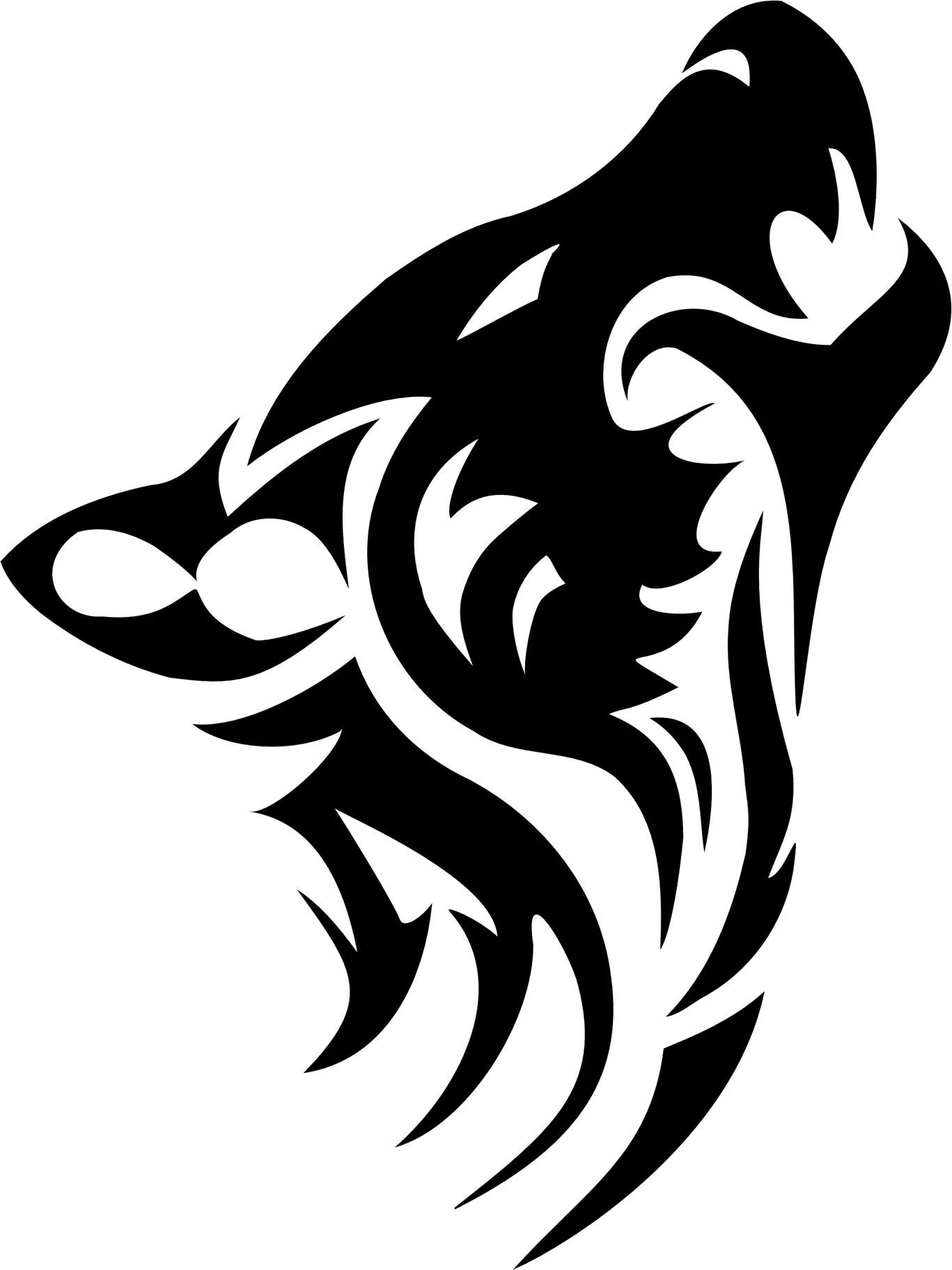 Tattoo wolf PNG image