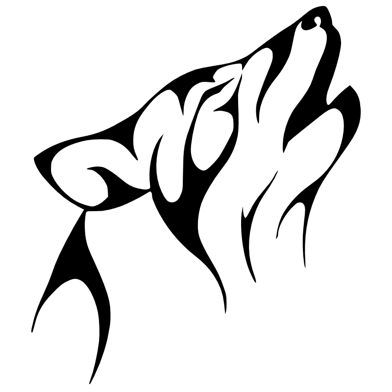 Tattoo wolf PNG image