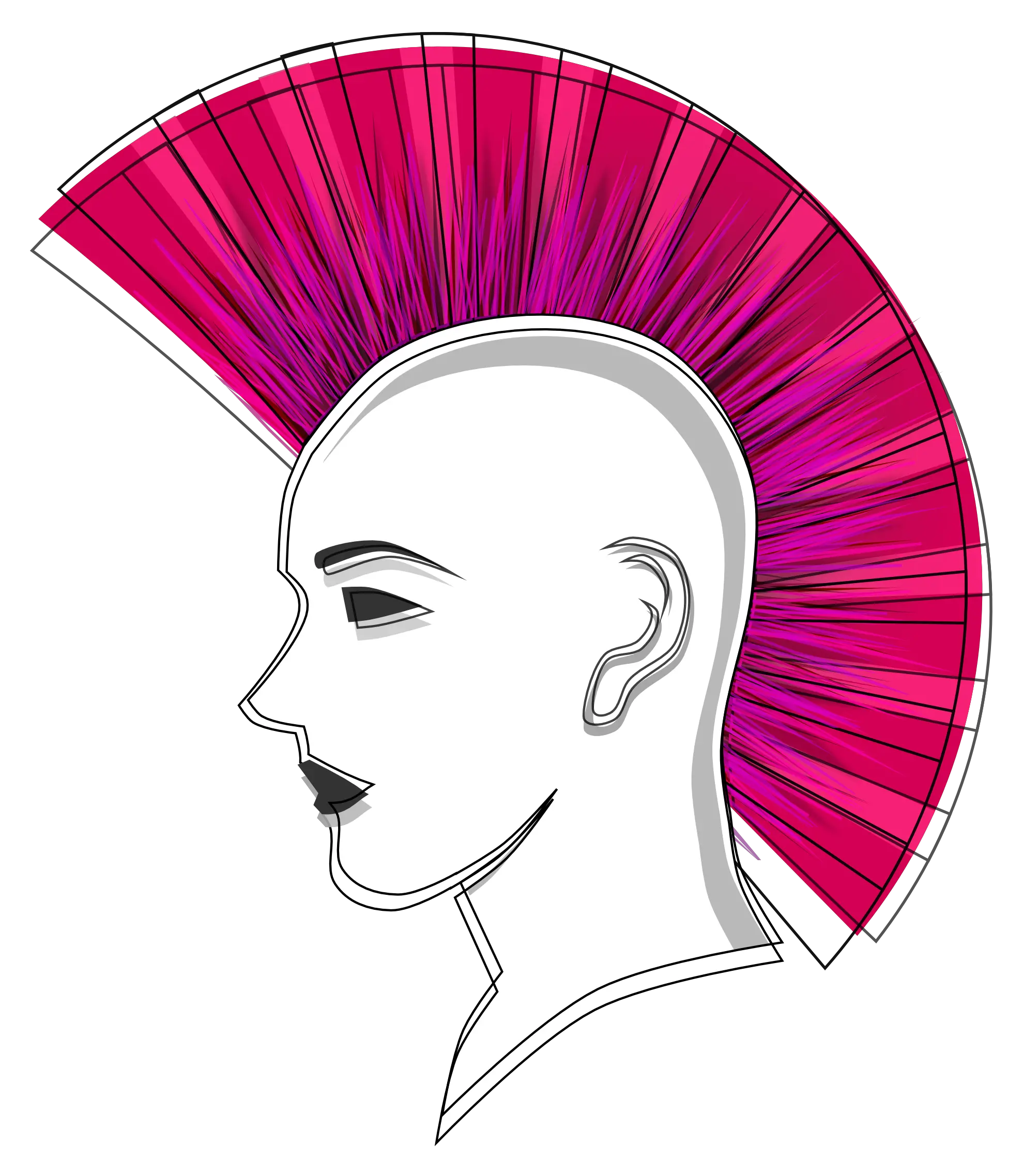 Punk hair PNG