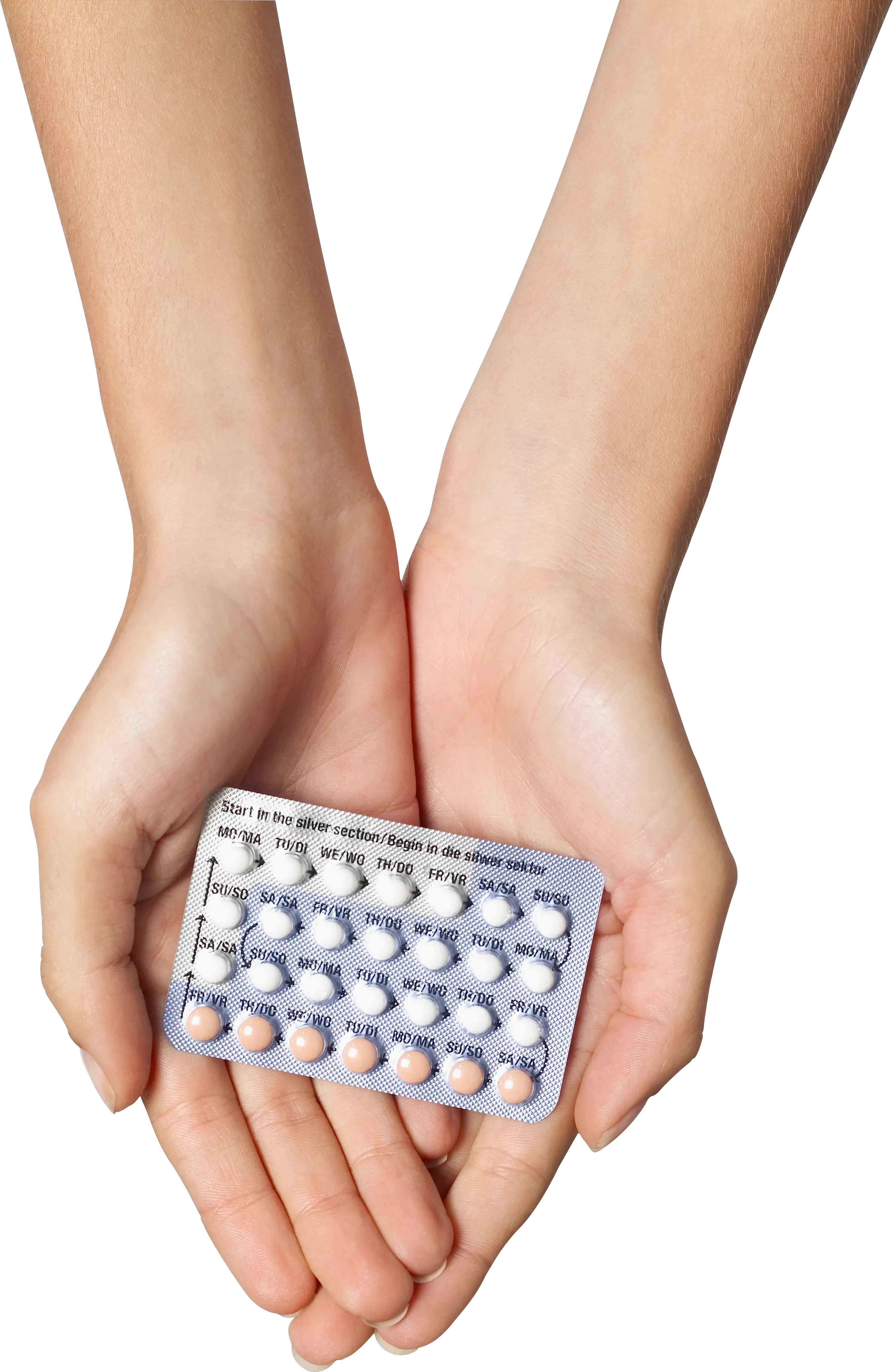 Pills tablets in hands PNG