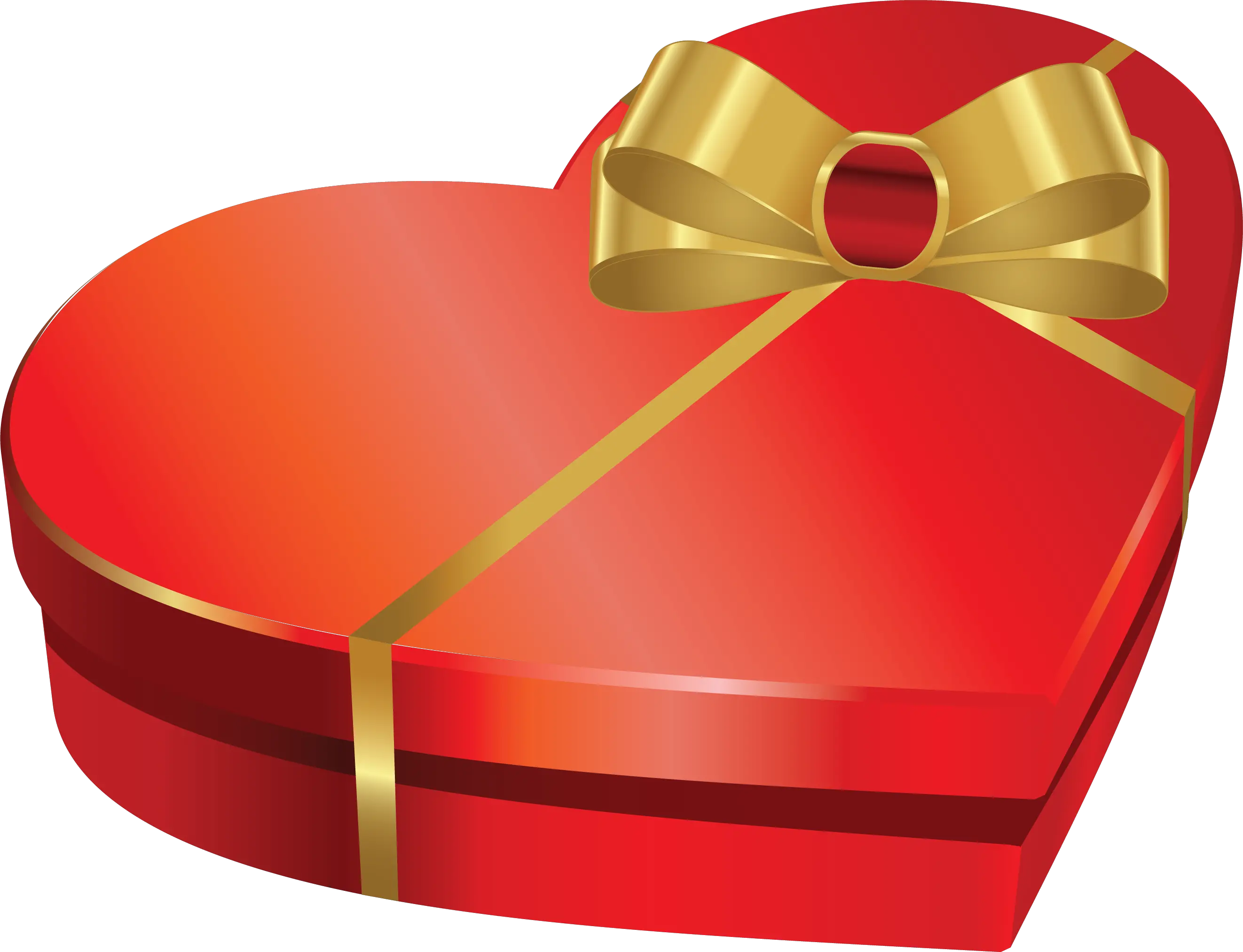 Red heart gift box PNG