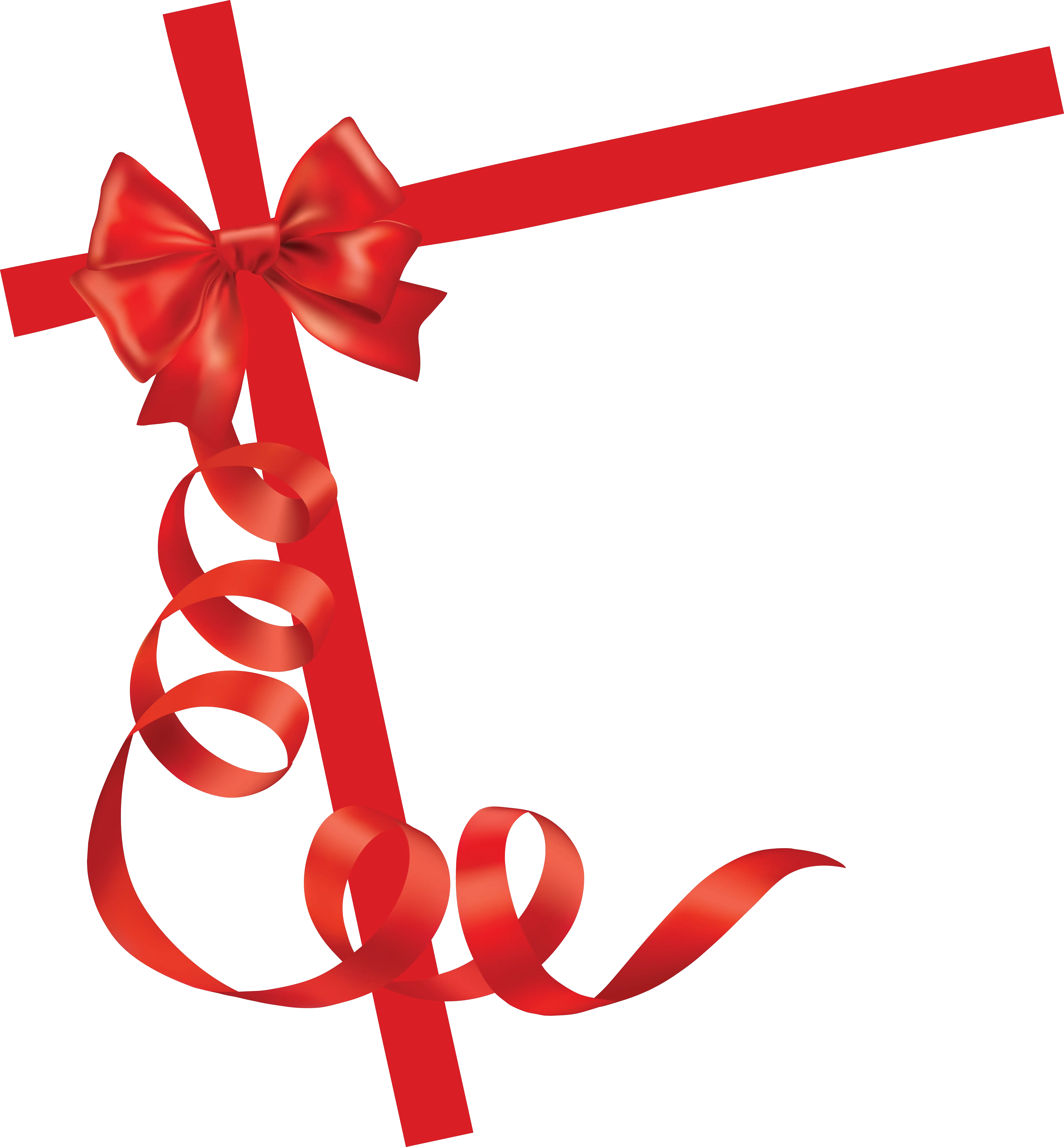 red ribbon bow PNG