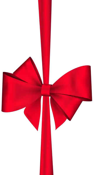 red ribbon bow PNG