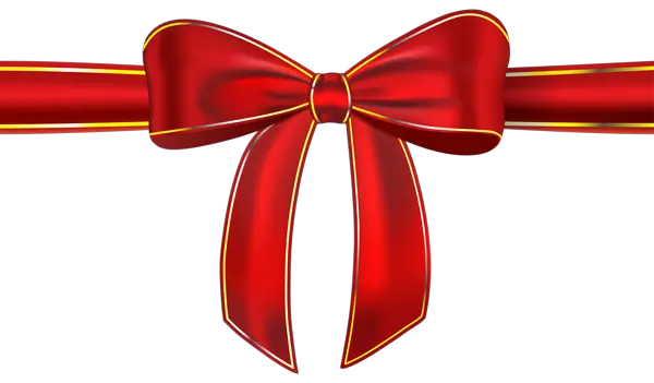 red ribbon bow PNG