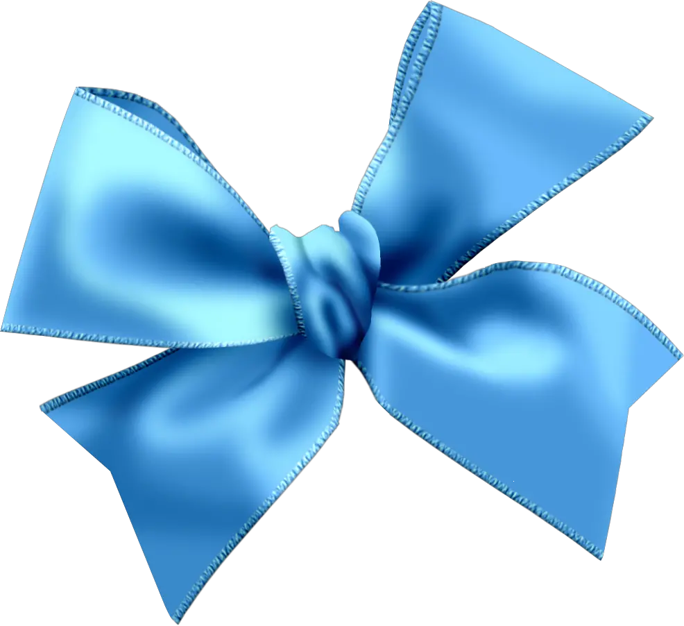 Blue bow PNG image