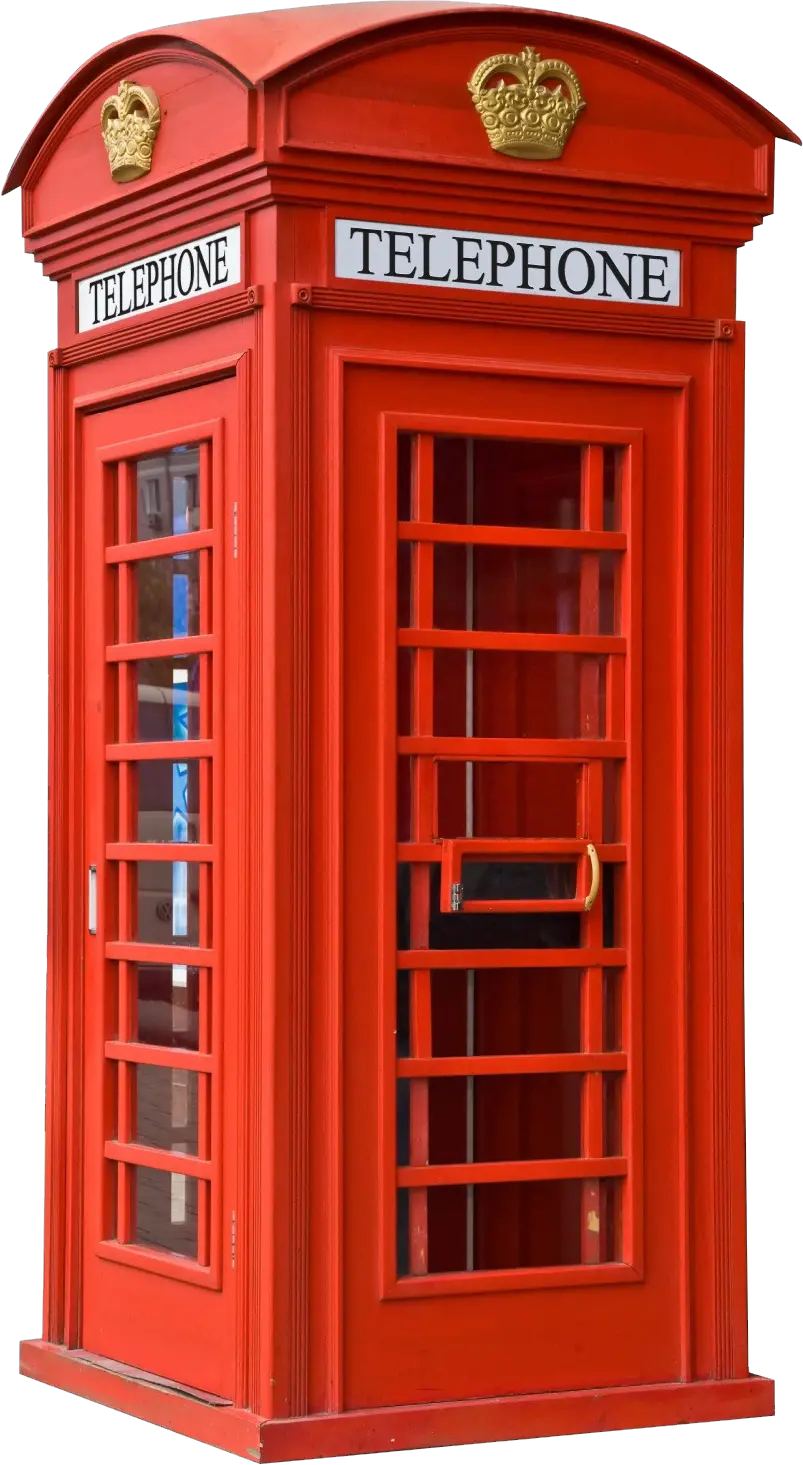 England London telephone booth PNG