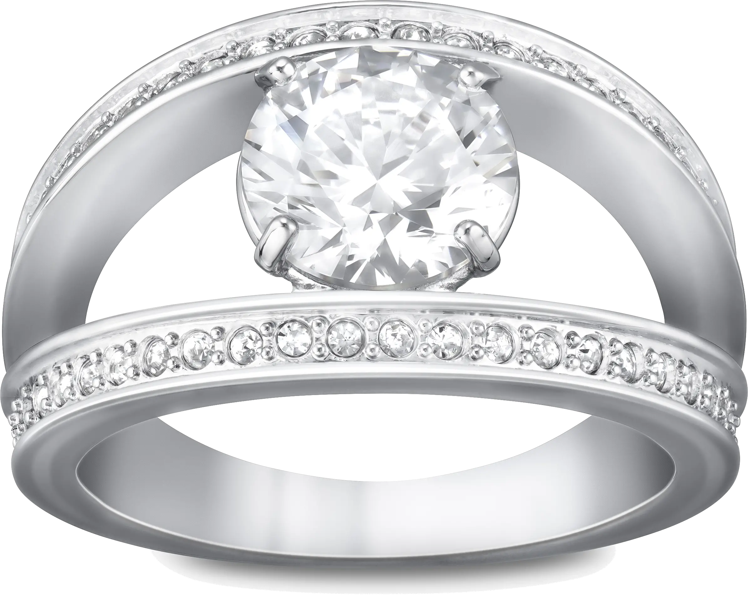 silver ring with diamond PNG