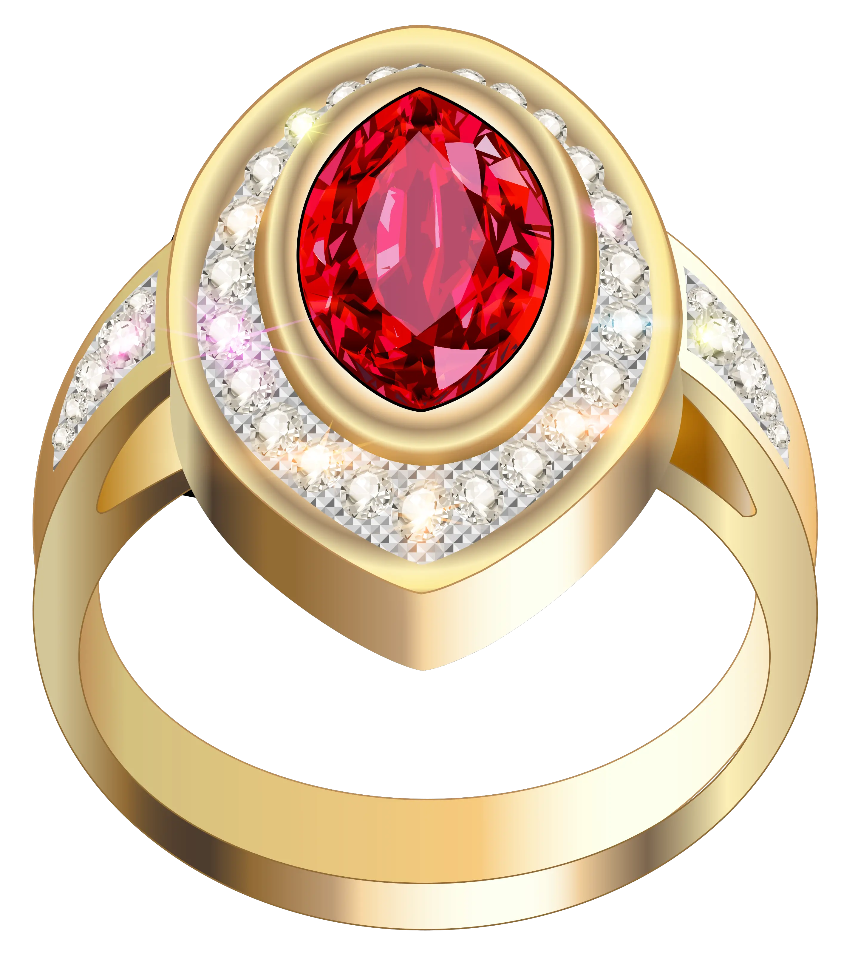 gold ring with diamond PNG
