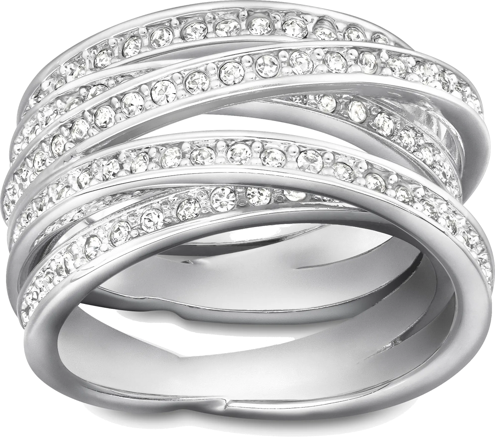 silver ring with diamonds PNG