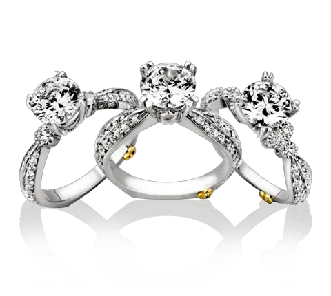 silver rings with diamond PNG