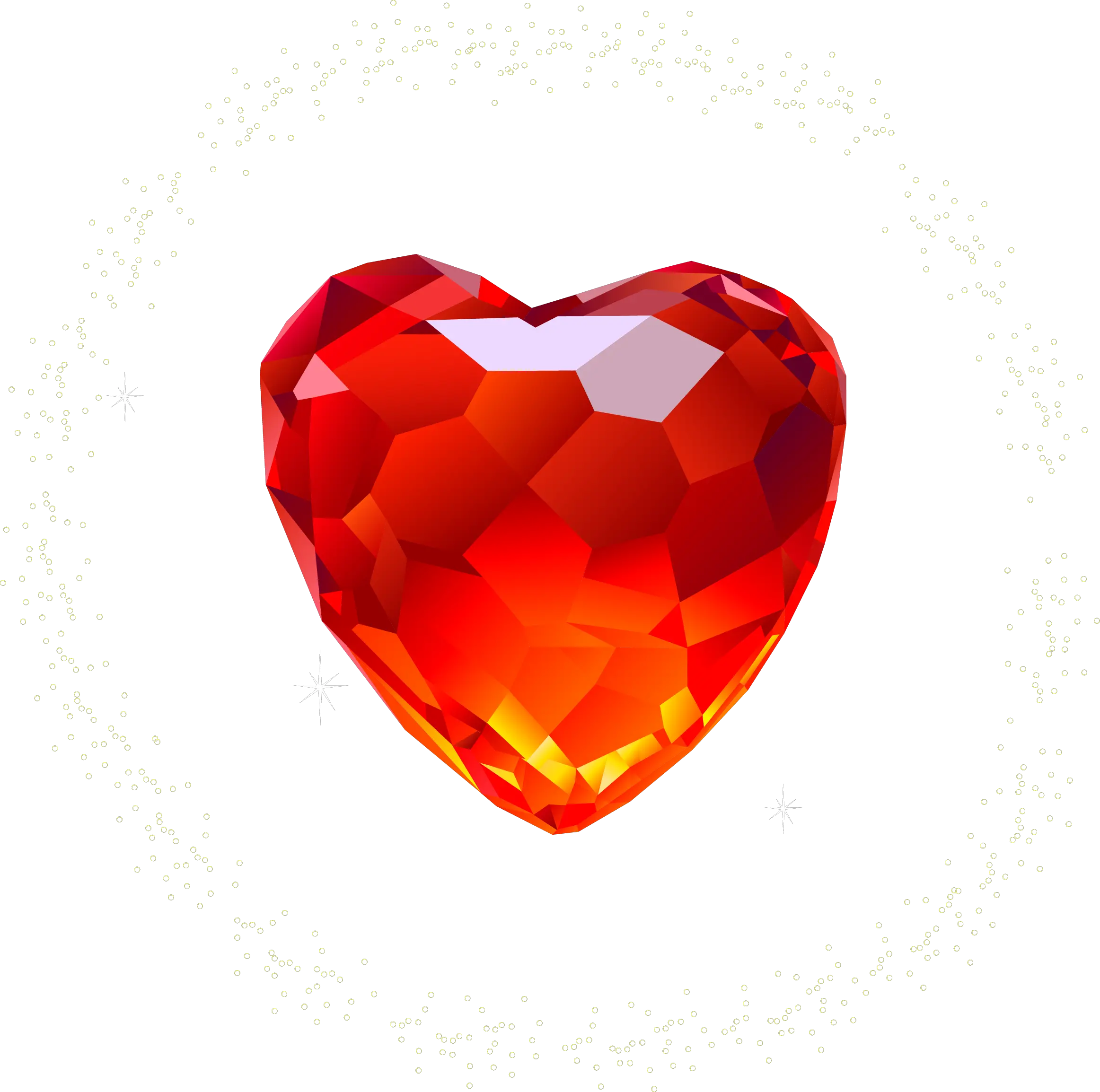 Heart diamond PNG image