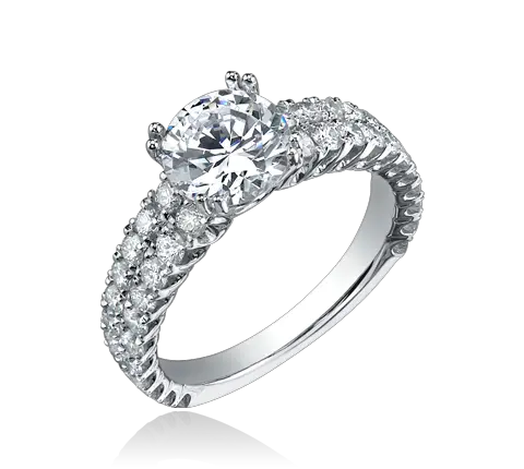 silver ring with diamond PNG
