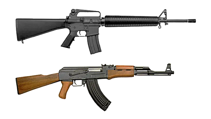 M16 AKM Kalash russian assault rifle PNG