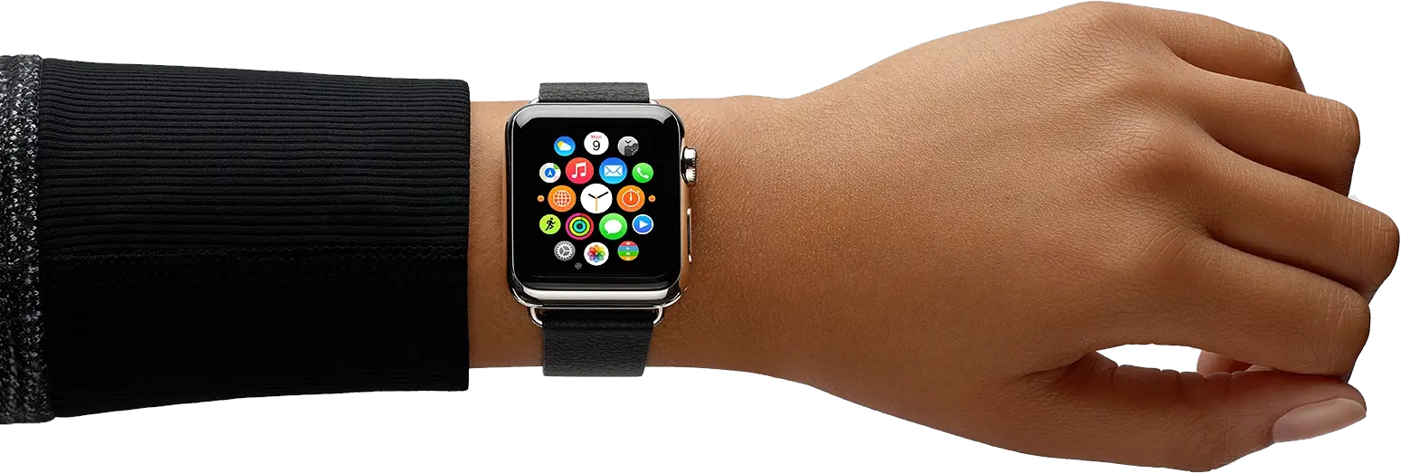 smart watches on hand PNG image