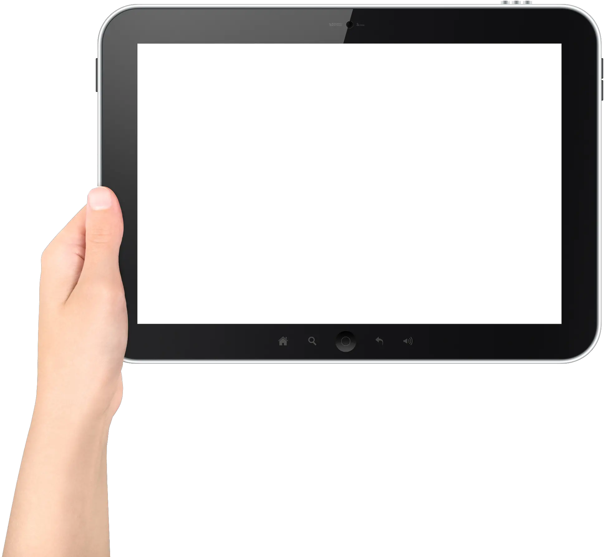 Tablet in hand PNG image