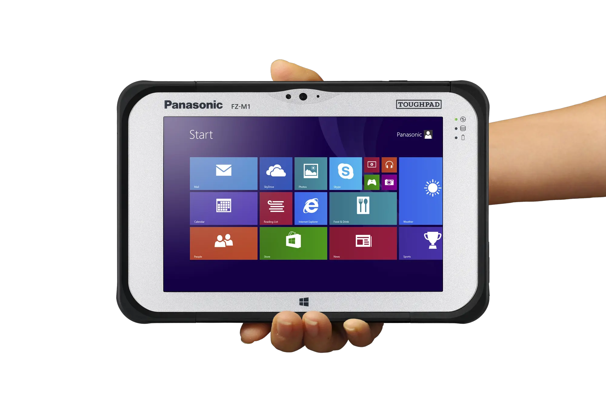 Tablet in hand PNG image