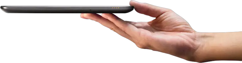 Tablet in hand PNG image