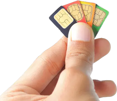 SIM cards in hand PNG