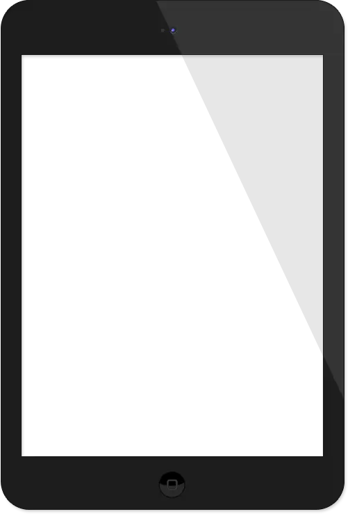Transparent tablet PNG image