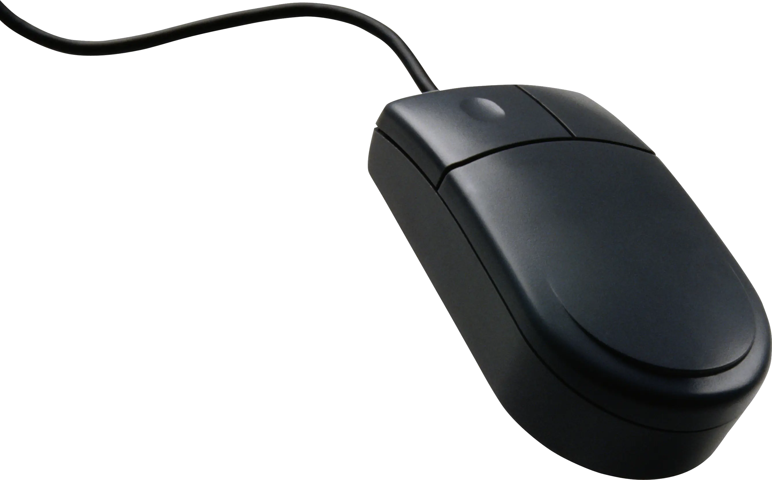 Black PC mouse PNG image
